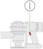 Dyson - V7 - Paso 1 del modo de energía y tiempo de funcionamiento Paso 1 del modo de energía y tiempo de funcionamiento