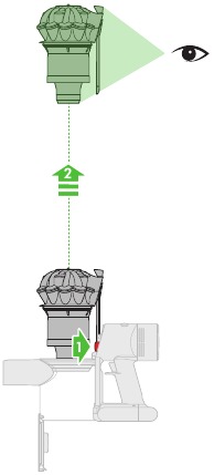 Dyson - V7 - Paso 1 del desmontaje por obstrucciones persistentes Paso 1 del desmontaje por obstrucciones persistentes