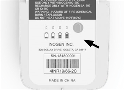 Inogen - One G5 - Indicador de carga de la batería Indicador de carga de la batería