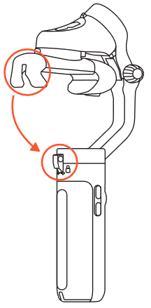 Hohem - iSTEADY V2 - ¿Cómo plegar el gimbal? Paso 1 ¿Cómo plegar el gimbal? Paso 1