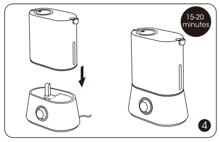 TaoTronics - TT-AH024 - LIMPIEZA Y MANTENIMIENTO - Instrucciones para la Eliminación de la Cal Paso 4 LIMPIEZA Y MANTENIMIENTO - Instrucciones para la Eliminación de la Cal Paso 4