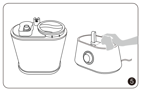 TaoTronics - TT-AH024 - LIMPIEZA Y MANTENIMIENTO - Instrucciones para la Eliminación de la Cal Paso 5 LIMPIEZA Y MANTENIMIENTO - Instrucciones para la Eliminación de la Cal Paso 5