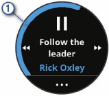 Widget de controles de música