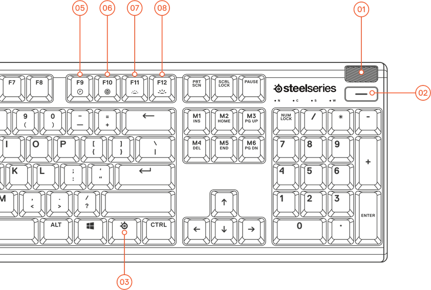 SteelSeries - APEX 3 - DESCRIPCIÓN GENERAL DEL PRODUCTO Paso 2 DESCRIPCIÓN GENERAL DEL PRODUCTO Paso 2