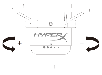 HYPERX - QuadCast HX-MICQC-BK - Ajuste del Control de Ganancia Ajuste del Control de Ganancia
