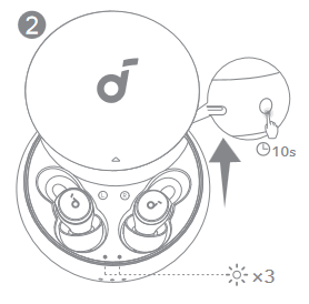 Soundcore - Sleep A10 - REINICIO Paso 2 REINICIO Paso 2
