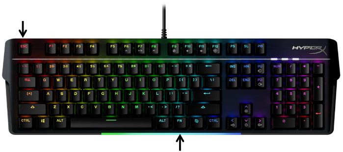 HyperX - Alloy MKW100 - Restablecimiento de fábrica Restablecimiento de fábrica