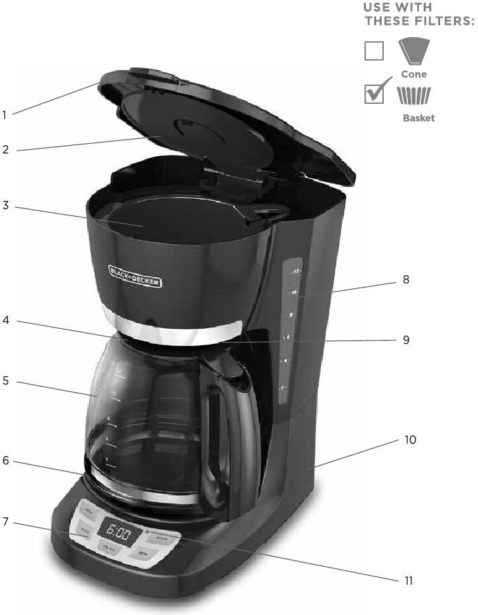 Black & Decker - CM1060 - Visión general Visión general