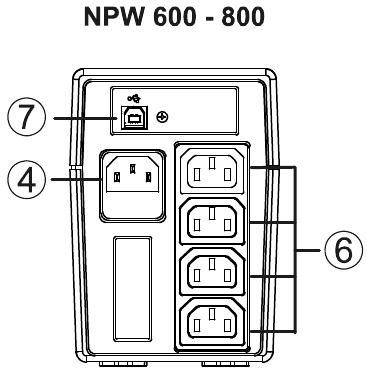 Riello UPS - NetPower NPW 600 - Visión general Parte 2 - NPW 600-800 Visión general Parte 2 - NPW 600-800