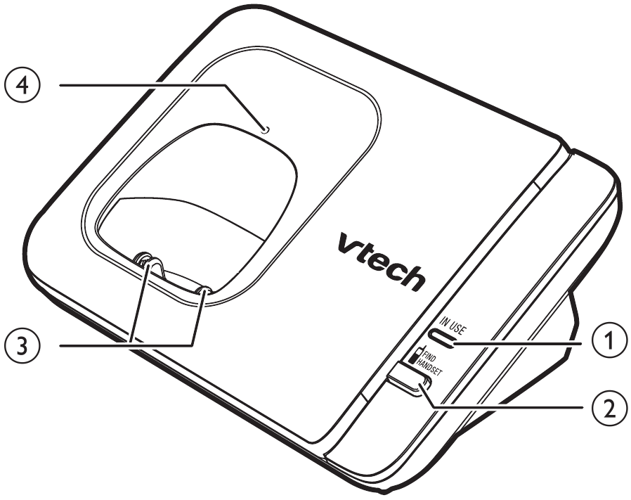 VTech - CS6719 - Descripción general de la base del teléfono Descripción general de la base del teléfono