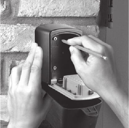 Master Lock - Select Access 5412EURD - Para colgar el modelo de montaje en pared - Paso 3 Para colgar el modelo de montaje en pared - Paso 3