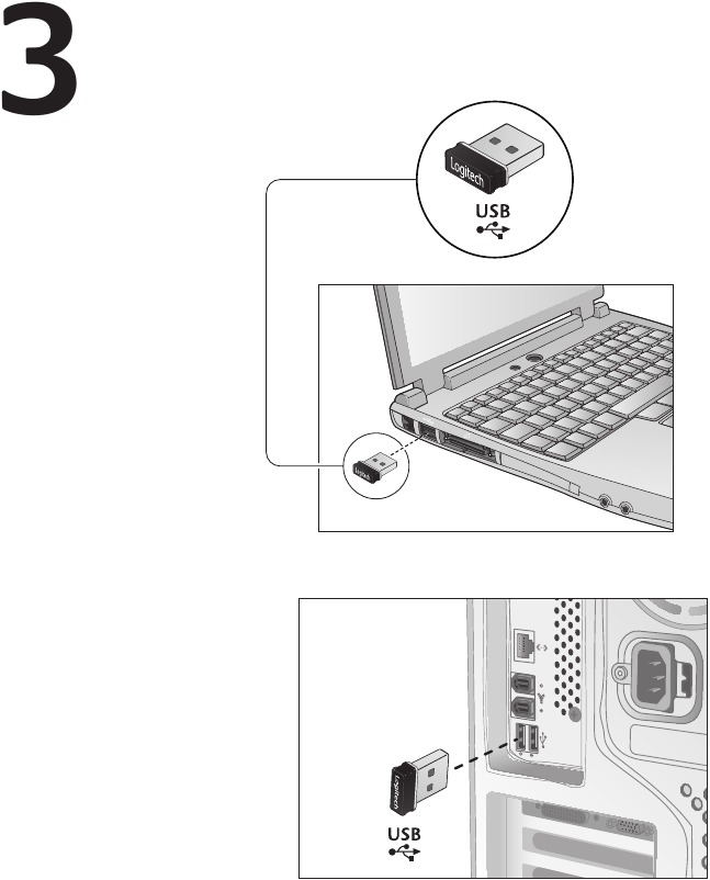 Logitech - M310 - Instalación - Paso 3 Instalación - Paso 3