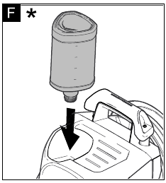 Retire la tapa de la botella de detergente Plug 'n' Clean.