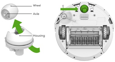 iRobot - Roomba 680 - Limpieza de la rueda giratoria delantera Limpieza de la rueda giratoria delantera