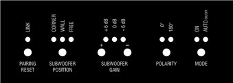 Loewe - klang 5 Subwoofer - Ajustes mediante botones de control Ajustes mediante botones de control