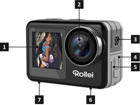 Rollei - Actioncam 8s Plus - Descripción de la cámara - Parte 1 Descripción de la cámara - Parte 1