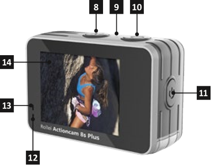 Rollei - Actioncam 8s Plus - Descripción de la cámara - Parte 2 Descripción de la cámara - Parte 2