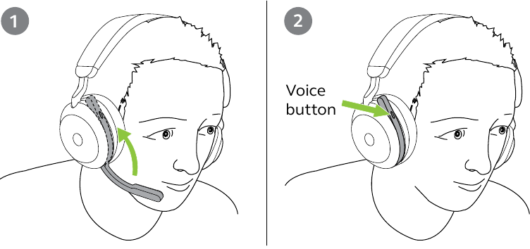 Jabra - Evolve2 75 - Cómo usar - Cambio de micrófonos Cómo usar - Cambio de micrófonos