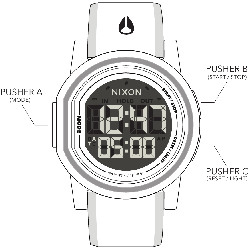 NIXON - THE DISK - Usando el MODO TEMPORIZADOR Usando el MODO TEMPORIZADOR