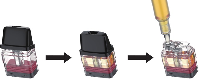 Vaporesso - XROS - Llenar el E-líquido Llenar el E-líquido