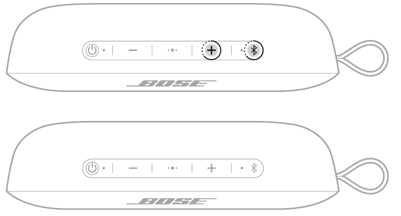 Bose - SoundLink Flex - EMPAREJAR DOS ALTAVOCES BLUETOOTH DE BOSE MANUALMENTE - Paso 1 EMPAREJAR DOS ALTAVOCES BLUETOOTH DE BOSE MANUALMENTE - Paso 1