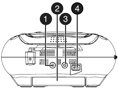 Insignia - NS-B4111 - CARACTERÍSTICAS - Parte trasera CARACTERÍSTICAS - Parte trasera