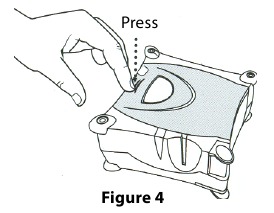 Apertura del compartimento del cassette de etiquetas