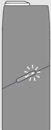 La luz parpadea en blanco dos veces