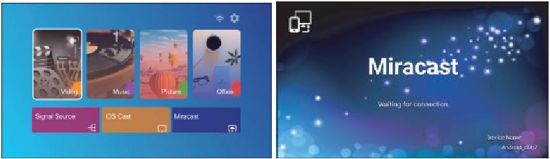 YABER - Pro U9 - Configuración de Miracast - Paso 1 Configuración de Miracast - Paso 1