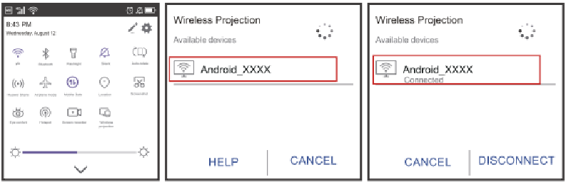 YABER - Pro U9 - Configuración de Miracast - Paso 2 - Conecte su dispositivo Configuración de Miracast - Paso 2 - Conecte su dispositivo