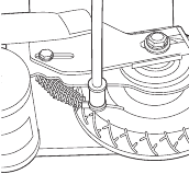 Anclaje del cable del freno