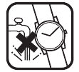 reloj no resistente al agua