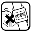 Reloj no resistente al agua