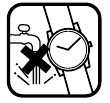 Imagen de un reloj que no es resistente al agua