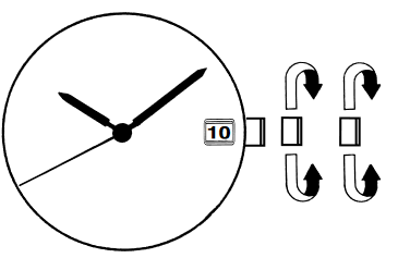Pulsar - VJ33 - AJUSTE DE LA HORA/CALENDARIO PARA MODELOS CON CALENDARIO DE FECHA AJUSTE DE LA HORA/CALENDARIO PARA MODELOS CON CALENDARIO DE FECHA