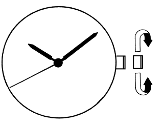 Pulsar - VJ33 - AJUSTE DE LA HORA PARA MODELOS SIN CALENDARIO AJUSTE DE LA HORA PARA MODELOS SIN CALENDARIO