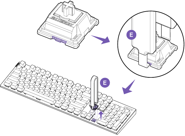 NZXT - Function 2 - Changing Keycaps - Step 2 Cambio de tapas de teclas - Paso 2