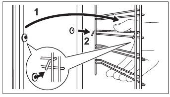 Electrolux - EOF6P46X - Retire los soportes de los estantes para limpiar el horno - Paso 2 Retire los soportes de los estantes para limpiar el horno - Paso 2