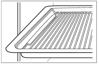 Electrolux - EOE8P09X - Uso del salvamanteles y la bandeja para asar/parrilla - Paso 1 Uso del salvamanteles y la bandeja para asar/parrilla - Paso 1