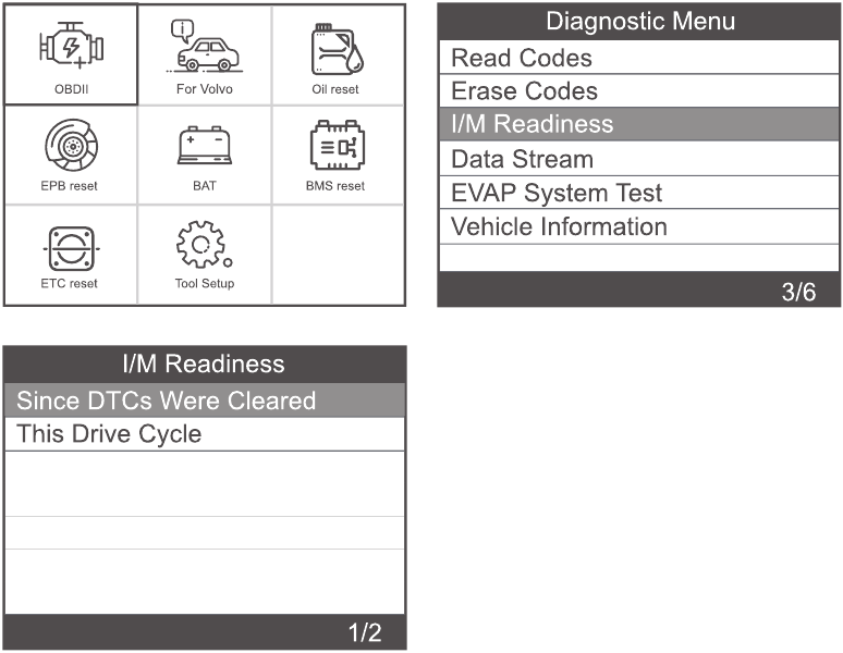Ancel - VOD700 - Sistema OBDII - Preparación I/M Sistema OBDII - Preparación I/M