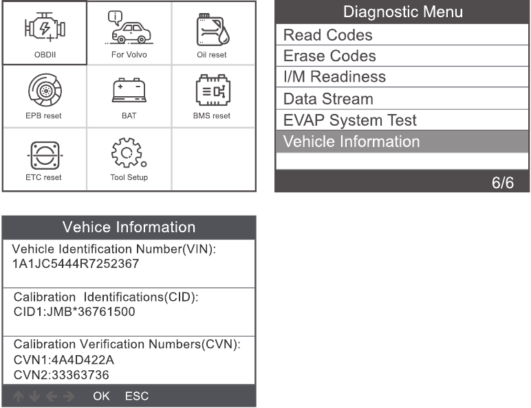 Ancel - VOD700 - Sistema OBDII - Visualización de la información del vehículo Sistema OBDII - Visualización de la información del vehículo
