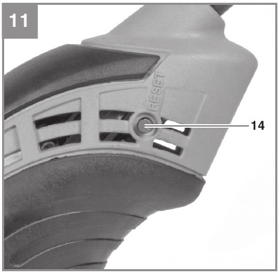 EINHELL - TC-CS 860 - Botón de reinicio Botón de reinicio