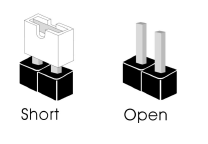 Configuración de los jumpers: cerrado y abierto