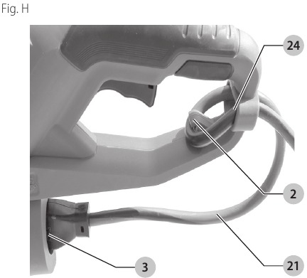 Black & Decker - GH900 - Colocación del cable de extensión Colocación del cable de extensión