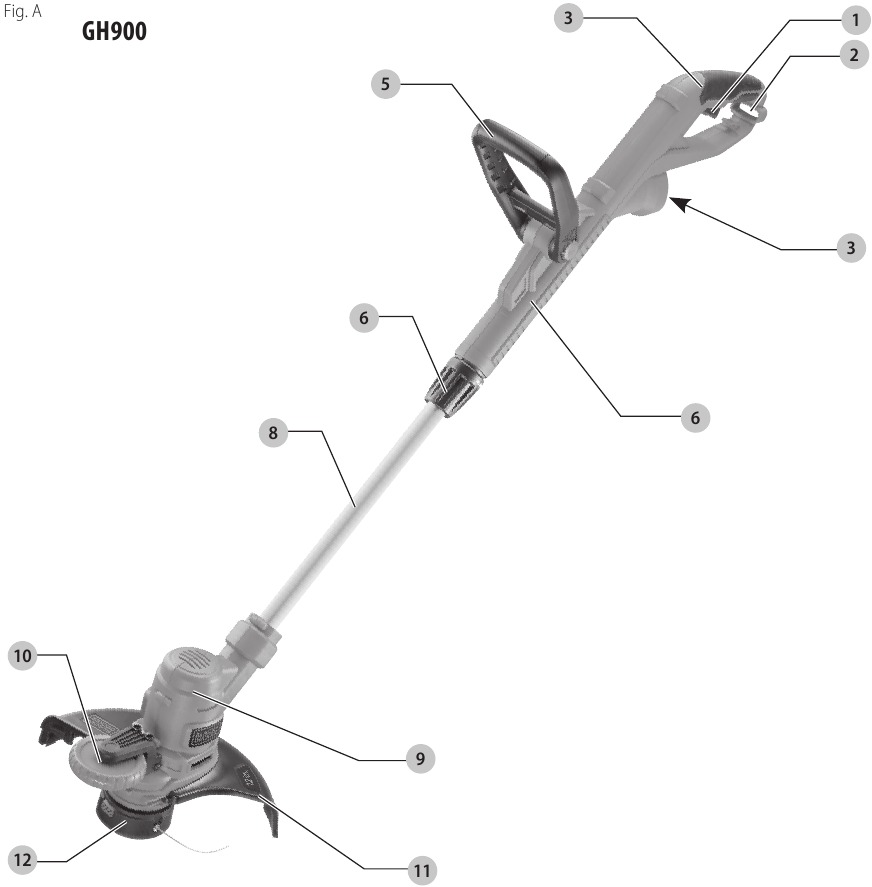 Black & Decker - GH900 - Descripción general Descripción general