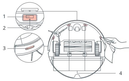 Roborock - Q8 Max+ - Mantenimiento de los sensores del robot Mantenimiento de los sensores del robot