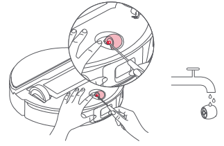 Roborock - S8 Pro Ultra - Mantenimiento de la rueda omnidireccional Mantenimiento de la rueda omnidireccional