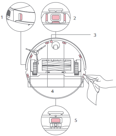 Roborock - S8 Pro Ultra - Mantenimiento de los sensores del robot Mantenimiento de los sensores del robot