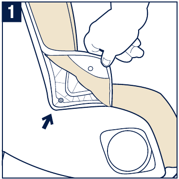 Nuna - Rava - Montaje de la funda del asiento - Paso 1 Montaje de la funda del asiento - Paso 1