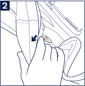 Nuna - Rava - Montaje de la funda del asiento - Paso 2 Montaje de la funda del asiento - Paso 2